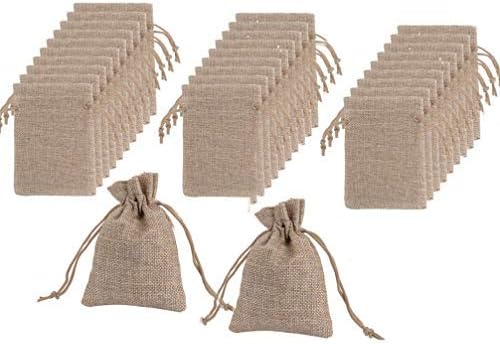 Burlap Bags with Drawstring Gift Bags Topwell 30PCS Reusable Jute Hessian Linen Goodie Bag Packing Storage for Wedding Party Bridal Shower Birthday Christmas DIY Craft Favor