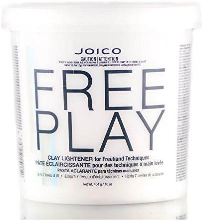 Joico Free Play Clay Lightener for Freehand Techniques, Up to 7 Levels of Lift (includes Sleek Tint Brush) (16 oz / 454g)