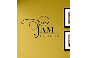 SLAP-ART I Am Enough Vinyl Wall Decals Quotes Sayings Words Art Decor Lettering Vinyl Wall Art Inspirational Uplifting