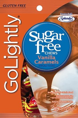 Go Lightly Sugar Free Chews Vanilla Caramels, 2.75 oz bag, Kosher