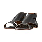 Womens Sandals Flat Ankle Buckle Gladiator Thong Flip Flop Casual Summer Shoes