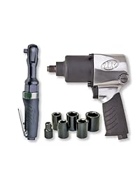 Ingersoll Rand 2317G Edge Series Air Impactool y juego de trinquete, color negro
