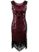 Vijiv Women's 1920's Vintage Gatsby Bead Sequin Art Nouveau Deco Flapper Dress