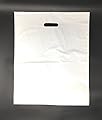 100 Pack 12" x 15" with 1.25 mil Thick White Merchandise Plastic Glossy Retail Bags | Die Cut Handles | Perfect for Shopping, Party Favors, Birthdays, Children Parties | Color White | 100% Recyclable