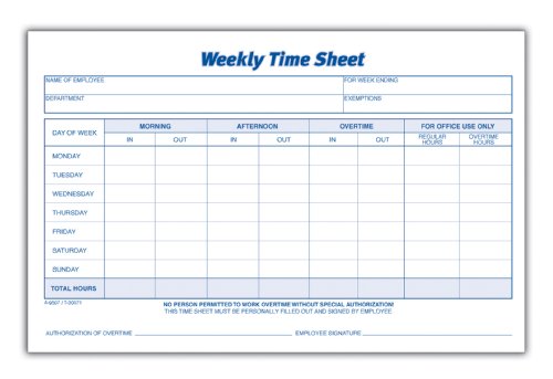 time sheets amazoncom