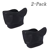 Magarrow Winter Unisex Ski Cycling Mask Running Warm Mouth Face Mask (Black(2 Pack))