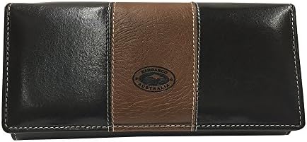 Two Tone Brown and Black Leather Wallet