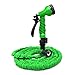 Garden Hose, Water Hose, 25/50FT Expandable Garden Water Hose, Double Latex Core - Extra Strength Fabric Protection - 7 Functions Spray Nozzle, Collapsible Hose for Flowers and Plants (25FT, Green)