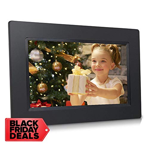 7-inch WiFi Cloud Digital Photo Frame w/Touch Panel, Increased 20GB Free Cloud Storage, High-Resolution, Registration Not Required, Freedom to use Online Apps and Local Storage