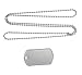 25 BLANK STAINLESS STEEL DOG TAGS w/BALL CHAIN NECKLACE