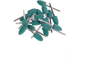 GOSONO Polishing Mounted Points 20 pcs 1/8" Shank 6mm Bullet Rubber Polishing Bits For Dremel Derusting Grinding Buffing Rota