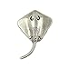 Bezelry 12 Pieces Stingray Antique Silver Color Metal Shank Buttons 21mm