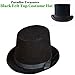 Steampunk Top Hat-Black Felt Top Hat, Costume Dress Up Party Hat for Halloween and Cosplay for Adults and Big Kids (Black Top Hat)