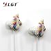Cartoon Earphones 3D Cute Animal Unicorn Earbuds Best Headphones suitable to Remote and Mic for Apple Samsung HTC Android smartphones Tablets hands-free/in-ear style earbuds of Electronics Wired 3.5mm