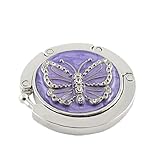 Purple Butterfly Purse Handbag Hook Folding Hanger