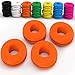 Z Best Tennis Vibration Dampeners - Reduce String Rattle and Elbow Pain - Shock Absorbing Set - Great for Racquetball, Squash, Badminton - 4 Pack (Orange)