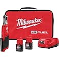 Milwaukee 2566-22 M12 FUEL Brushless Lithium-Ion 1/4 in. Cordless High Speed Ratchet Kit with 2 Batteries (2 Ah)