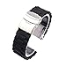 Tonsee Mens Silicone Rubber Watch Strap Band Waterproof with Deployment Clasp 22mm