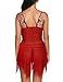 Klier Women One Piece Lace Sleepwear Halter Chemise Mini Sleep Dress