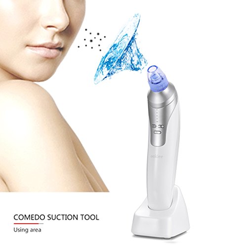 Soleasy Blackhead Remover Vaccum Comedo Suction Machine Compact, Clean Pores, Acne Remove Skin Peeling Facial Cleanser Skin Care Tool Extractor Set of White BEA001