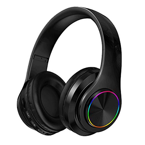 Amazing 7 LED Bluetooth Headphones with 8Hours Playtime, Wireless Headsets Over Ear, Hi-Fi Stereo, Multi-Colored Breathing Led, Built-in Mic, Snug Fit