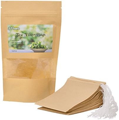 Tea Filter Bags Empty Soup Bags, Safe &amp; Natural, Drawstring Loose Bags Used for Tea, Herbs, Soup Package, Desiccant Storage, Set of 100 PCS - 3.14''x3.94''