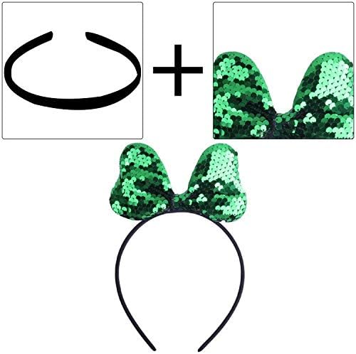 Candygirl 20 Pieces 1cm Satin Headbands for Girls Alice Band Girls DIY Black Ribbon Covered Hairbands for Girl - Image 4