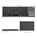 Foldable Bluetooth Keyboard, Jelly Comb B003B Dual Mode USB Wired & Bluetooth Keyboard with Touchpad Rechargeable for Windows Android Tablet Smartphone Surface and More-Updated (Dark Gray)