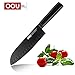 OOU Pro Kitchen 7 inch Chef's Knife High Carbon Black Stainless Steel Sharp Knives Ergonomic Equipment
