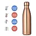 king do way 17oz Double Wall Vacuum Cool Insulation Stainless Steel Water Bottle Leak- Proof and No Sweating Perfect for Summer Outdoor Sports Camping Hiking Cycling (Shining-Rose Gold)