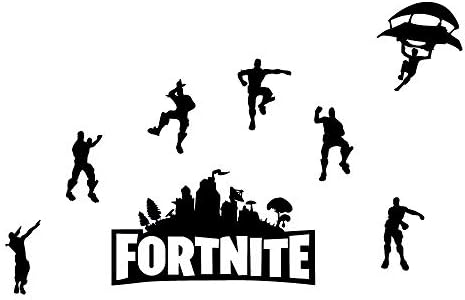 Yxjj1 Black Environmental Protection Fortnite Wall Stickers Wall Decoration Carved Fortress Night Wall Stickers
