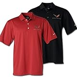 C7 Corvette Polo - Men's Nike Dri Fit Performance Polo : Red or Black - (XL, Black)