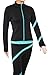 NY2 SPORTSWEAR Figure Skating Polartec Polar Fleece Spiral Jacket (Turquoise, Adult Medium)