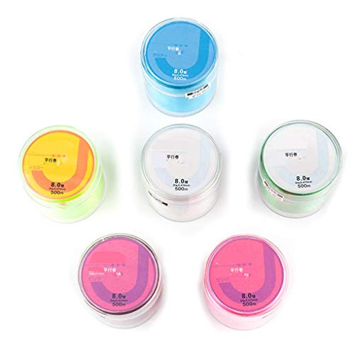 Yihaifu Nylon Schnur Strong Nylon Angelschnur Angelschnur bunter Fischer 500M Monofilent Linie Japan-Material… – Bild 4