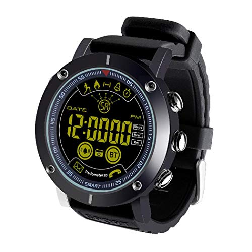 Halffle EX19 Smart Watch Fitness Tracker 5ATM Waterproof Swimming Heart Rate Blood Pressure Monitor Activity Tracker Pedometer