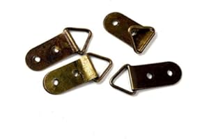 10Pcs Bronze Tone Triangle D Ring Photo Picture Frame Wall Mount Hook Hangers, Alloy Metal Sawtooth Picture Hangers for Frame