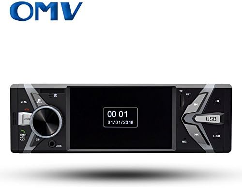 OMV Single Din In-Dash 4.1 inch Car Stereo TFT Screen, Car MP3 MP4 MP5 Receiver Car radio Audio, USB SD Player Supporting Rear View Camera and Bluetooth Hands-free function, with wireless remote