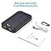 Solar Charger 10000mAh, F.Dorla Portable Solar Power Bank with 5V USB Ports, Durable Solar Phone Charger Plus Flashlight(SOS) for Outdoor Activity/Power Blackout (Waterproof)