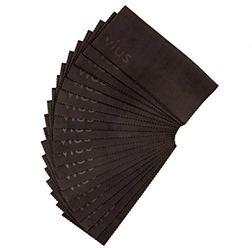 Microfiber Cleaning Cloths [Black] - vius Premium Microfiber Lens and Screen Cleaner Cloths for All LCD Screens, Computers, Lenses and Delicate Surfaces (20 Pack) - Thumbnail 7