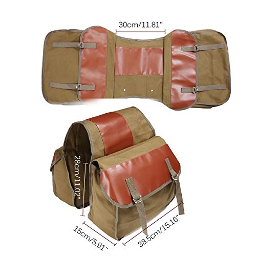 image for GEMITTO Motorcycle Saddle Bag Heavy-Duty Travel Panniers 2 Strap Motor