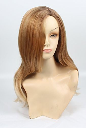 Sif Long Wave Wigs for Women Ombre Dark Root Styles Synthetic Hair Wig Natural Looking Heat Resistant Fabir Wigs with Free Wig Cap sw5005