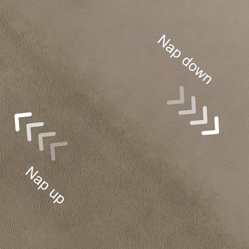 DWCN Set Of 2 Taupe Velvet Curtains with Eyelets H245XB140cm with Ties for Curtains, Velvet Blackout Curtains for Bedroom Living Room, Wonderfully Soft Velvet Curtains