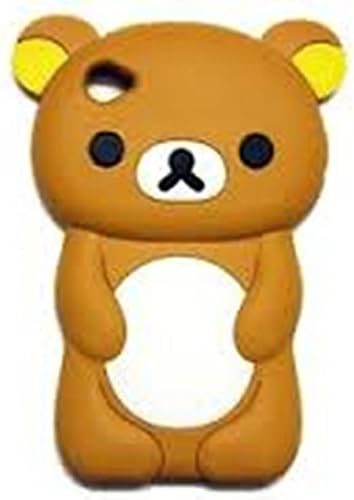 Phaetonnice 3D Cute Bear Silicone Skin Case Cover for Apple iPod Nano 7th Generation 7G - Brown