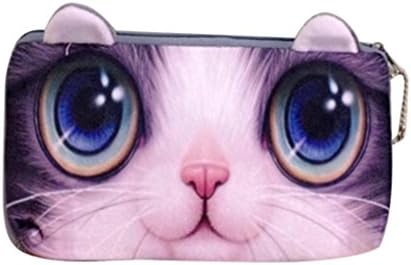 OMfeng 3D Animal Pencil Bag School Pen Case Cosmetic Makeup Bag Zipper New (D)