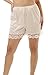 Underworks Pettipants Nylon Culotte Slip Bloomers Split Skirt 4-inch Inseam Large-Beige