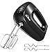 Kealive Hand Mixer, Electric Handheld Mixer with 5 Speed and Turbo Button, Includes Sturdy Beaters and Dough Hooks, Black