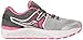 Saucony Women's Hurricane ISO 3 Running Shoe, Grey/Pink/White, 8.5 B(M) US