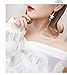 Women's Flower Shaped Long Dangle Earrings, CICINIO Hypoallergenic Freshwater Cultured Pearl Earrings Great Gift For Girls