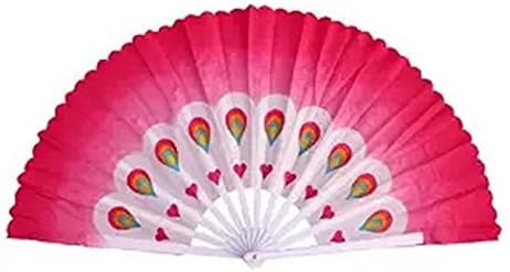 Plastic Bone Peacock Fan Dance Fan Fan Rose