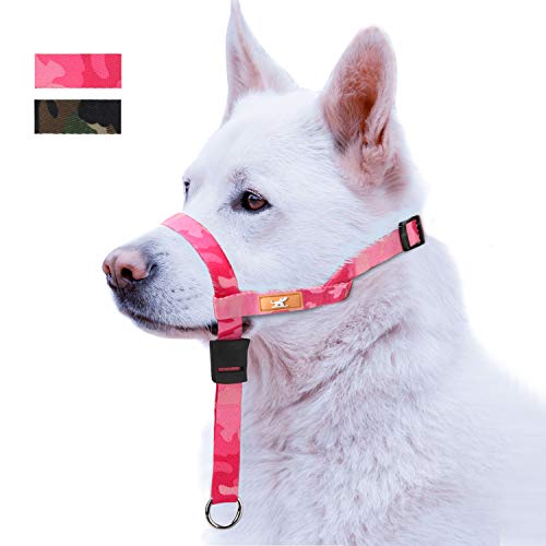 wintchuk Patterned Dog Head Collar with 2 Colorful Designs, Head Harness Stops Dog Pulling, Head Leash(M,Spring Flower) - Thumbnail 7